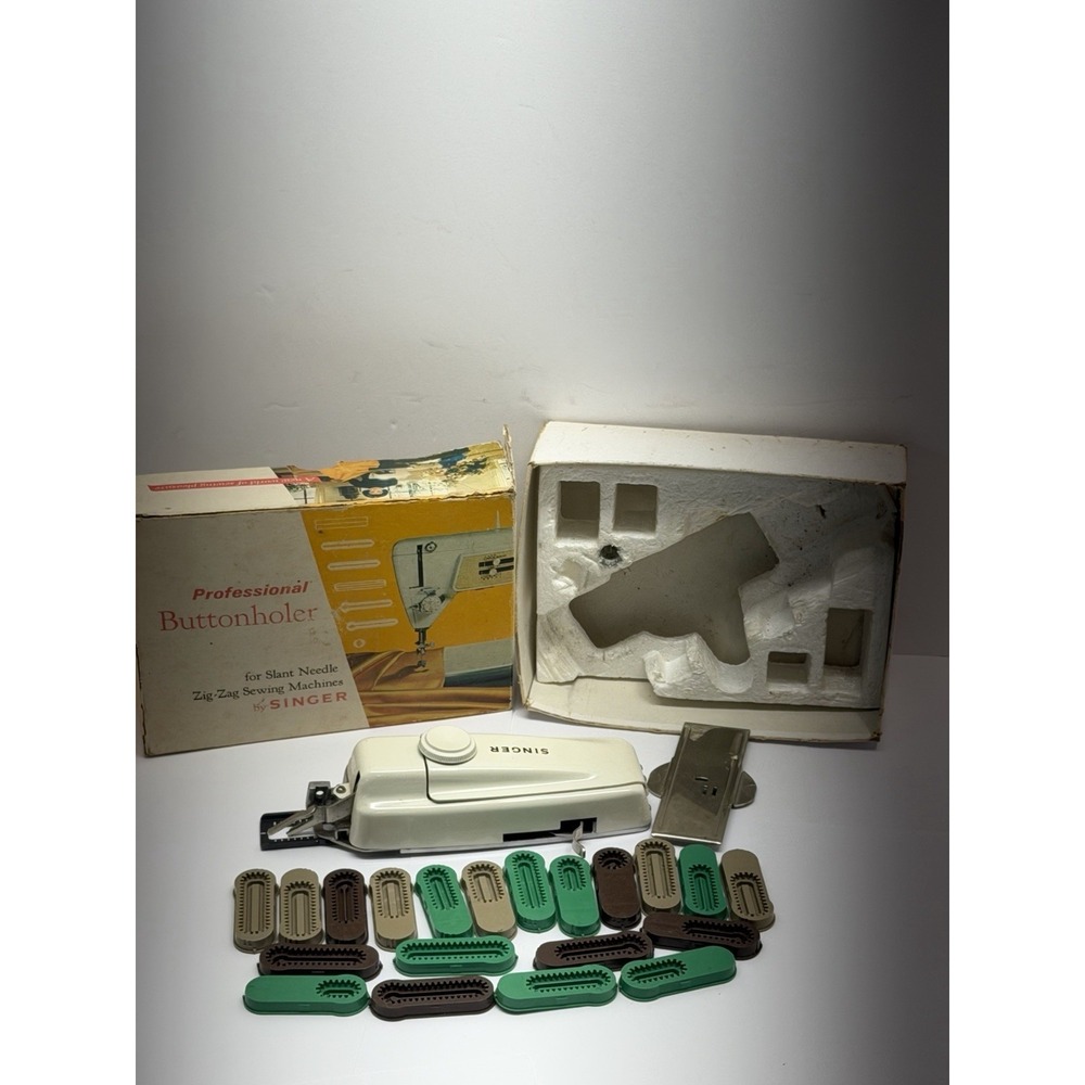 Singer Professional Buttonholer Slant Needle ZigZag Sewing Machines Instructions